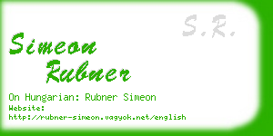 simeon rubner business card